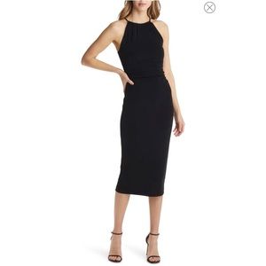Nordstrom Vici Collection Halter Neck Midi Dress - Size M in Black